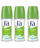 Fa Deodorant 1.7 Ounce Roll-On Caribbean Lemon (50ml) (3 Pack) - Buy Online on SooperMarket.com