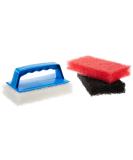 Star brite Scrub Pad with Handle - 3 Textures Scrub Pad Kit (3 Pads) - Easy Cleaning Solution - Buy Online on SooperMarket.com