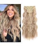 REECHO 20 Inch Medium Blonde Clip in Hair Extensions - 4PCS Pack, 200g - Soft Synthetic Hairpieces for Women - Buy Online on SooperMarket.com
