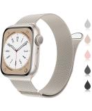 Marge Plus for Apple Watch Band Series Ultra 8 7 6 5 4 3 2 1 SE 38mm 40mm 41mm 42mm 44mm 45mm 49mm Women and Men, Stainless Steel Mesh Loop Magnetic Clasp Replacement for iWatch Bands (41mm/40mm/38mm, A--Starlight). A---Starlight 41mm/40mm/38mm - Buy Online on SooperMarket.com