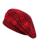 ZLYC Womens French Beret Hat Reversible Knitted Thickened Warm Cap for Ladies Girls Checkered Red - Buy Online on SooperMarket.com