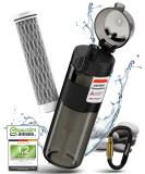 Bergkvist Outdoor Water Filter Bottle - 500ml Fj llklar | Ahlstrom Clean Drinking Water for Camping Hiking & Survival Adventures - Black - Buy Online on SooperMarket.com