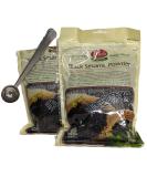 Greenmax Black Sesame Powder 10.6 oz (Pack of 2) Roasted Fine Grind Pure Sesame Seeds with TwinFortune Stainless Steel Scooper and Bag Clip Tool - Buy Online on SooperMarket.com