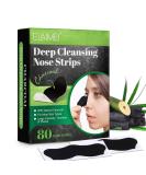 Nose Strips Blackhead Pore Strips Blackhead Remover-Deep Cleansing Charcoal Strips Nose Blackhead Remover Strips Black Head Remover Blackhead Pore Strips for Women Men(80pcs Black) - Buy Online on SooperMarket.com