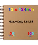 12x12 Large Scrapbook 3.6 LBS Heavy Duty Scrapbook Album | Scrapbook Photo Album | Kraft Hardcover Notebook with 50 Sheet | Use as Photo Album  Baby Book  SketchBook|12x12 Inch 100 Page - Buy Online on SooperMarket.com