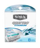 Schick Quattro Titanium Men's Razor Blade Refills - 8 Count (Pack of 1) - Buy Online on SooperMarket.com
