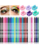 25 Color Eyeliner Pencil Set, Colorful Pearl Eyeliner Kit Metallic Eye Shadow Pen Glitter Waterproof with 6 Pencil Sharpeners Eye Makeup Set for Women Girl Eye Color Lip Liner Accessories - Buy Online on SooperMarket.com