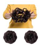 Medium Brown 35g Hair Bun Donut Chignon Scrunchie Updo Hairpiece - Ponytail Extensions - Buy Online on SooperMarket.com