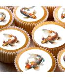 24 Koi edible Pre-Cut party decorations Wafer Paper Cupcake Topper Cake - Buy Online on SooperMarket.com