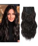 Fliace Clip in Hair Extensions  6 PCS Natural & Soft Hair & Blends Well Hair Extensions  Dark Brown Long Wavy Hairpieces(20inch  6pcs  Dark Brown) 20 Inch ( 6 PCS ) Dark Brown - Buy Online on SooperMarket.com