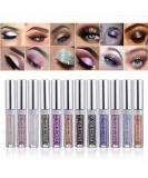 Glitter Eyeshadow Set - 12 Color Liquid Shimmer Metallic Eyeliner Makeup Kit for Long-Lasting Multi-Dimensional Eye Looks - Quick-Drying Formula, Perfect Gift - Buy Online on SooperMarket.com