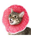 SunGrow Cat Cone Collar 9-10.5 Neck Size Pink - Soft E-Collar for Recovery & Stress Relief - Adjustable Strap Enclosures - Buy Online on SooperMarket.com