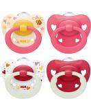Nuk Signature Day & Night Baby Casing |6-18 months |Calms 95 % of the babies |BPA-free silicone pacifier in heart shape |Lights up in the dark |Heart |4 pieces of pink 6-18m - Buy Online on SooperMarket.com