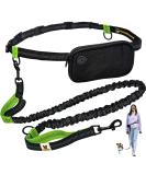 Jogging lines for small dogs up to 15 kg |Elastic reflective dog leash from 110 to 160 cm stretchy |Freehand lines with belly belt to jog walk cycling hiking - Buy Online on SooperMarket.com