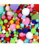 900 PCS Pom Poms  Multicolor Bulk Pom Poms Arts and Crafts  Soft and Fluffy Craft Pom Poms  Assorted Sizes Pompoms  for Arts and Craft Making Decorations - Buy Online on SooperMarket.com