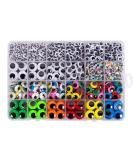 1620pcs Googly Wiggle Eyes Self Adhesive - Multi Colors & Sizes for DIY Crafts | ZZYI - Buy Online on SooperMarket.com