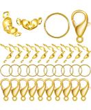 450-Piece Jewelry Making Kit - Bead Tips, Jump Rings, Lobster Clasps for DIY Crafts (Gold) - Buy Online on SooperMarket.com