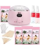 Ajoura Home Waxing Kit with Digital Warmer - 14oz Hard Wax Beads for Brazilian Bikini, Legs, Armpit, Face - Pre & After Wax Spray Included - Buy Online on SooperMarket.com