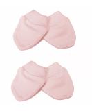 Newborn 2 Pairs 100% Cotton Baby Pink Scratch Mittens - Soft and Comfortable - Buy Online on SooperMarket.com