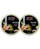 Lyan Mekong River Banh Trang Vietnamese Rice Paper Round 22cm - 300g - Pack of 2 | Gluten-Free | Vegan | Halal | 100% Natural Rice Paper - Buy Online on SooperMarket.com