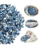 Yew & Tulip Natural Crushed Shells Chips 32oz (2 lbs) Dark Blue Mother of Pearl Mosaic Fragments - Perfect for Home D cor, Vase Filler, Crafts, Weddings - 2 lb (32 oz) Dark Blue - Buy Online on SooperMarket.com