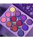 DE LANCI Professional Purple Eyeshadow Palette - 12 Shades, Waterproof & Long Lasting - High Pigmented Matte, Shimmer, and Metallic - Small & Cute Makeup Palette - Buy Online on SooperMarket.com