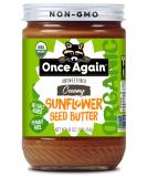 Once Again Organic Sunflower Butter - Peanut Free, Salt Free & Unsweetened - 16oz Jar - Buy Online on SooperMarket.com
