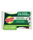 Scotch-Brite Heavy Duty Scrub Sponges - 24 Pack for Washing Dishes and Cleaning Kitchen - Buy Online on SooperMarket.com