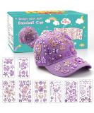 DIY Baseball Cap Kit for Girls Ages 4-10 | Decorate Your Own Cap with Gem Stickers | Perfect Birthday or New Year Gift - Buy Online on SooperMarket.com