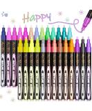 Aen Art Double Line Outline Pens Set - 26 Shimmer Colors for Doodling, Drawing, and Calligraphy - Buy Online on SooperMarket.com