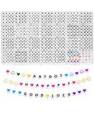 ARTDOT Letter Beads for Jewelry Bracelets Making, 1400 PCS 28 Styles Alphabet Smiley Face Heart Beads kit Crafts for Girls - Buy Online on SooperMarket.com