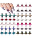 60 Pcs 3D Nail Rhinestones,HOINCO Planet Nail Charms Shiny Saturn Shape Nail Art Alloy Diamond Crystal Luxury Nail Ornament Gems for Girls Nail Art DIY Crafts Decoration Supplies(12 Colors) Planet 60 - Buy Online on SooperMarket.com