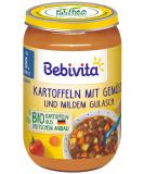 Bebivita menus from the 8th month - potatoes with vegetables and mild goulash 6 Pack (6 x 220 g) potatoes with vegetables and mild goulash 220g - Buy Online on SooperMarket.com