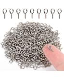 500PCS Small Screw Eye Pins, 4 x 8mm Small Eye Hooks for Jewelry Making, Eyelets Screw Threaded Clasps Hooks for Doing Art DIY, Mini Metal Hoop Peg/Bracelet Connectors Excellent Jewelry Eye Screws silver - Buy Online on SooperMarket.com
