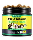 Probiotics Chews for Dogs - Pre & Probiotic Digestive Treats for Dog Support Gut Health Seasonal Allergies Itchy Skin Dog Supplement Soft Chews for Pet Immune System for All Type Dogs - 120pc/Duck - Buy Online on SooperMarket.com