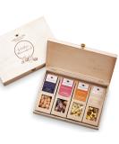 Gift set "Men's evening" *** vegan *** with noble nuts |4 Premium snacks in the birch wood box |Gift for man friend father brother grandpa |Wellnut premium presents best of nuts (vegan) 4 snack in the birch wood box - Buy Online on SooperMarket.com