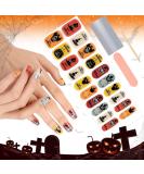 Kalolary Halloween Gel Nail Polish Stickers 20PCS Nail Adhesive Wrap Full Wraps Gel Nail Strips with Nail File and Stick for Halloween Nail Art Decor (UV/LED Lamp Required) - Buy Online on SooperMarket.com