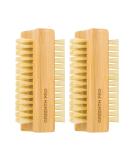 GREENTH PRO Bamboo Nail Brush,2PCS Two-side Firm Nature Wooden Sisal Scrub Brush for Toes and Nails,Cleaning Nail Brush - Buy Online on SooperMarket.com