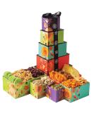 Dried Fruits & Nuts Tower Gift Basket - 5 Tier Gourmet Platter, Healthy Kosher Snack Box for Birthday & Anniversary - Care Package for Men, Women, Adults | Oh! Nuts - Buy Online on SooperMarket.com