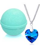 Tranquil Serenity Bath Bomb with Crystal Necklace - Extra Large 10 oz - Made in USA - Buy Online on SooperMarket.com