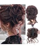 Long beard ball head wig bun grab clip Fluffy natural scrunchie bridal cocktail hairpin Messy Hair Bun Extensions Curly Wavy Hair Scrunchies claw Clip Messy Bun Hairpiece (Dark brown) - Buy Online on SooperMarket.com