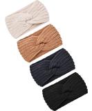 4 Pieces Chunky Knit Headbands Braided Winter Headbands Ear Warmers Crochet Head Wraps for Women Girls Black, Dark Grey, Camel, Beige - Buy Online on SooperMarket.com