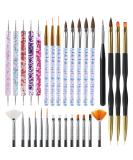 Artdone 31pcs Nail Art Brushes,Nail Art Tool Set,Nail Dotting Tools,Nail Dust Brush,Striping Nail Art Brushes for Long Lines,Nail Drawing Pen For Nail Design. - Buy Online on SooperMarket.com