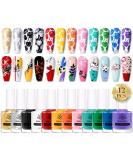 Born Pretty Nail Stamping Polish Fingernail Stamp Polish Set Manicure Print Nail Polish for Stamping Plates 12 Colors Bulk Nail Polish Set Gift Collection - Buy Online on SooperMarket.com