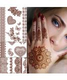 HennaTattoos  Henna Temporary Tattoos Brown Waterproof Tattoo stickers for Women Wedding Party Festivals  & Parties Decoration Suppliers 6Sheets - Buy Online on SooperMarket.com