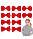 Sibba 10 Pieces Ribbon Hair Bows Alligator Clips Barrettes Ponytail Holder Cheerleading Hairpin Children's Day Easter Day School Styling Accessories for Women Toddler Baby Girl (Red) - Buy Online on SooperMarket.com