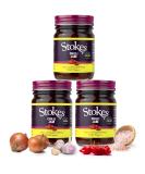 Stokes Chilli Jam 3PK Delicious Sweet Chilli Jam Perfect With Cheese & Biscuits Award Winning Sweet & Spicy Chilli Jam Made With Sweet Chillies & Red Peppers Smoky & Savoury 250g Glass Jar - Buy Online on SooperMarket.com