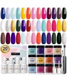 AZUREBEAUTY All Season 20 Color Dip Powder Nail Kit - Classic Spring Summer Starter Kit with 4 Pcs Liquid Set - French Art Manicure DIY Salon Gift Set for Women - Buy Online on SooperMarket.com