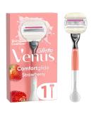 Gillette Venus Comfortglide Strawberry Edition Razor Women Women's Razor + 1 Razor Blade Strawberry Razor + 1 Blade - Buy Online on SooperMarket.com