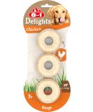8in1 Delights Chicken Rings - Healthy Dog Kausnack Quality Chicken & Beef Skin 119g (3 Pieces) - International Shipping Available - Buy Online on SooperMarket.com